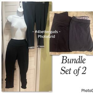 Bundle 2 - 1 Under Armour Heat Gear & 1 Tek Gear Shapewear Cropped Leggings XL